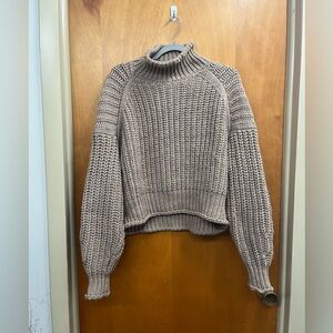 H&M Taupe Turtleneck Sweater